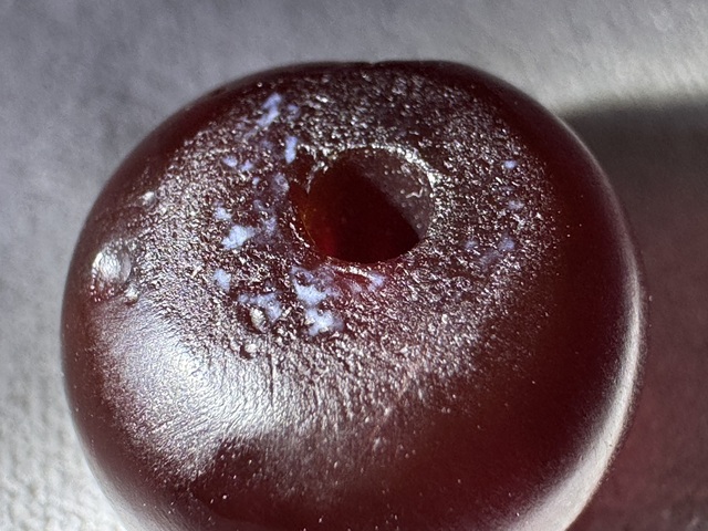 古玩玉器天然瑪瑙珠真品鑒賞圖