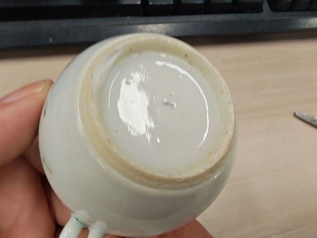 古玩陶瓷粉彩人物鳥食罐真品鑒賞圖