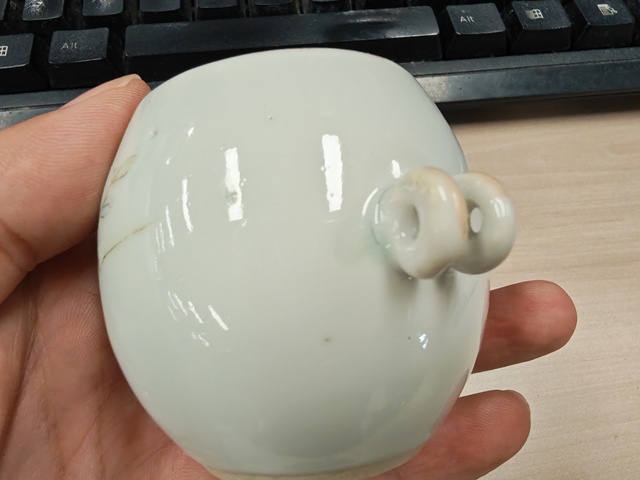 古玩陶瓷粉彩人物鳥食罐真品鑒賞圖