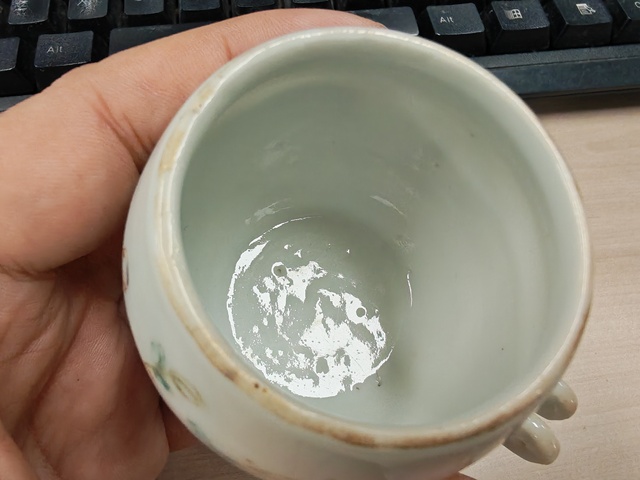 古玩陶瓷粉彩人物鳥食罐真品鑒賞圖