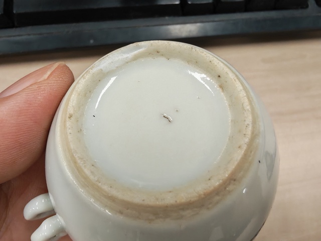 古玩陶瓷粉彩人物鳥食罐真品鑒賞圖