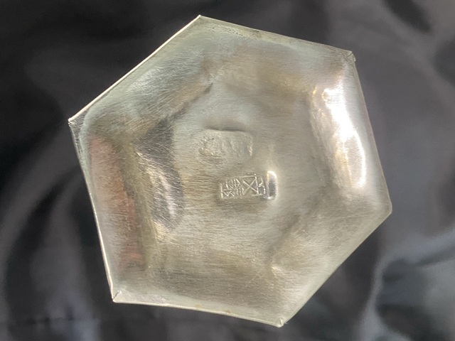 古玩雜項銀合金錘疊拼接工藝花瓶擺件真品鑒賞圖