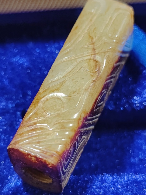 古玩玉器做舊仿“西周玉勒”真品鑒賞圖