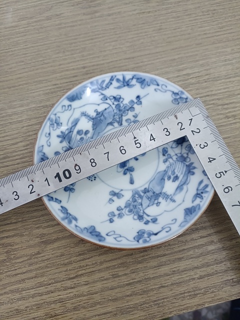 古玩陶瓷外紫金釉內青花盤真品鑒賞圖