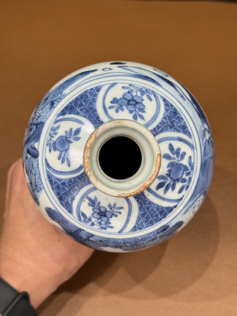 古玩陶瓷青花人物故事梅瓶真品鑒賞圖