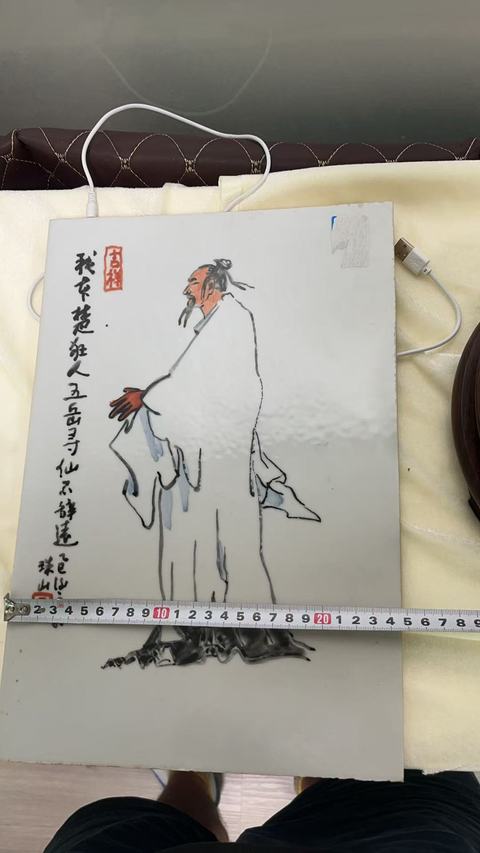 古玩陶瓷人物瓷板畫真品鑒賞圖