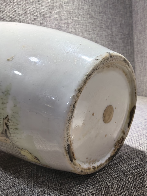 古玩陶瓷淺絳彩八仙圖撇口瓶真品鑒賞圖