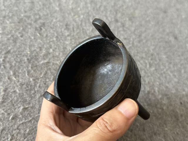 古玩銅器清代三足鼎式爐真品鑒賞圖