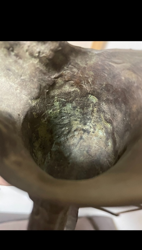 古玩銅器爵杯真品鑒賞圖
