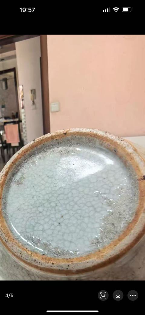 古玩陶瓷哥釉天球瓶真品鑒賞圖