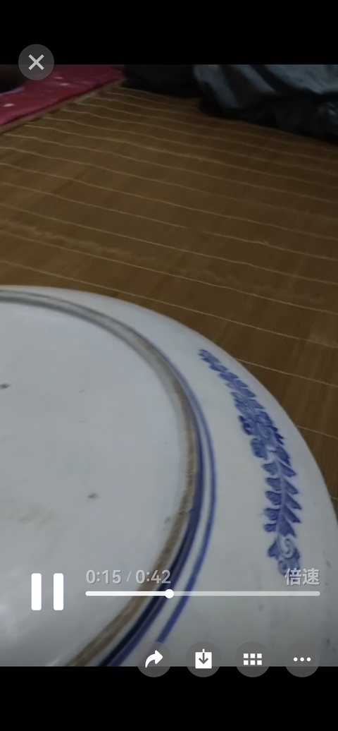 古玩陶瓷青花博古圖盤真品鑒賞圖