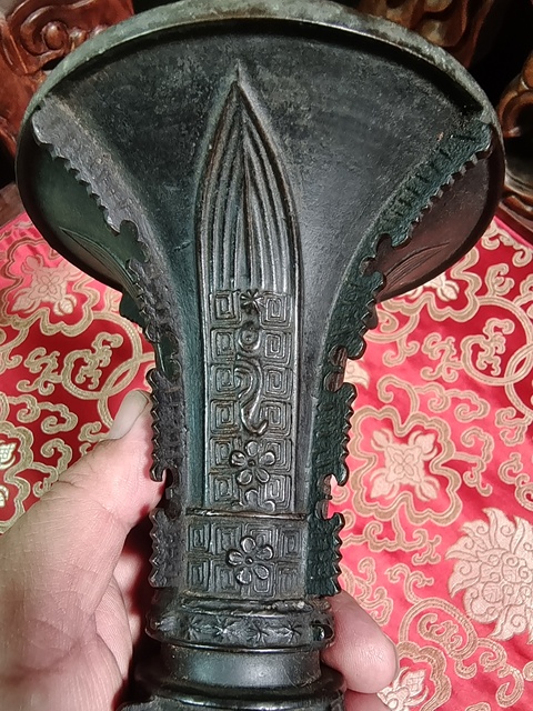 古玩銅器銅觚真品鑒賞圖