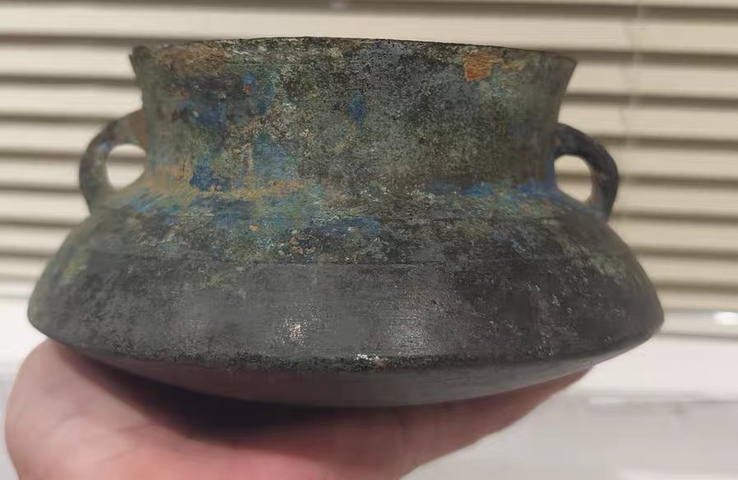 古玩銅器釜真品鑒賞圖