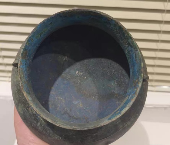 古玩銅器釜真品鑒賞圖