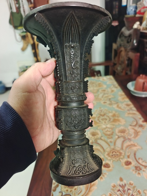 古玩銅器銅觚真品鑒賞圖