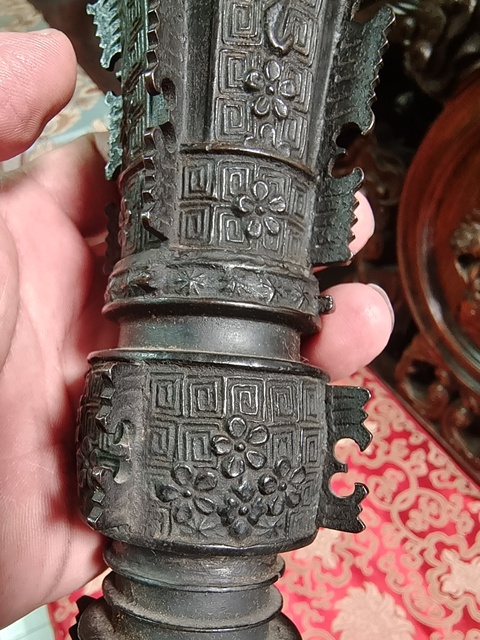 古玩銅器銅觚真品鑒賞圖