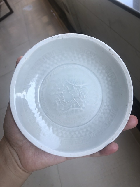 古玩陶瓷宋，青白釉雙魚印花盤拍賣，當前價格4000元