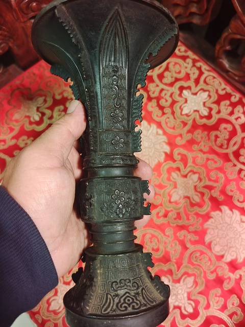 古玩銅器銅觚真品鑒賞圖