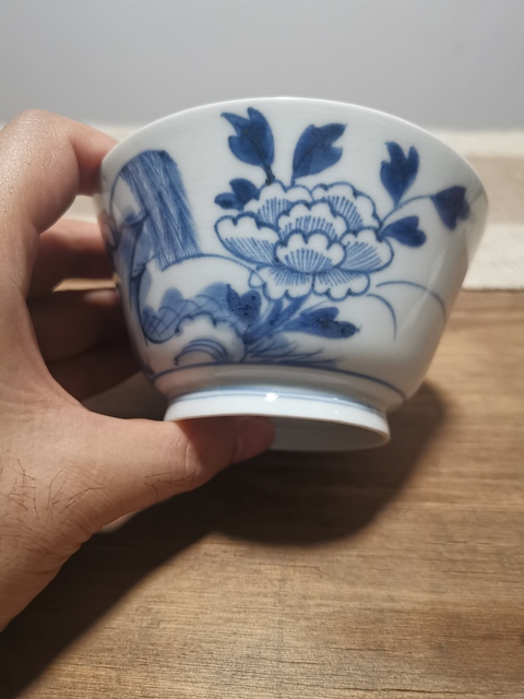 古玩陶瓷花卉紋青花杯拍賣,當前價格2555元