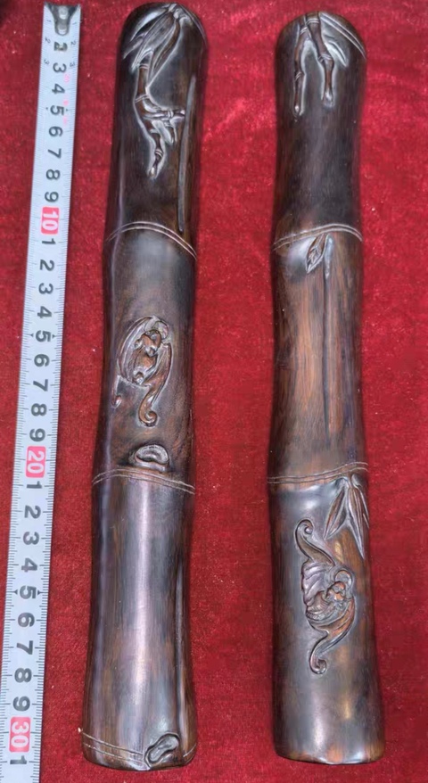 古玩雜項(xiàng)竹節(jié)鎮(zhèn)紙真品鑒賞圖