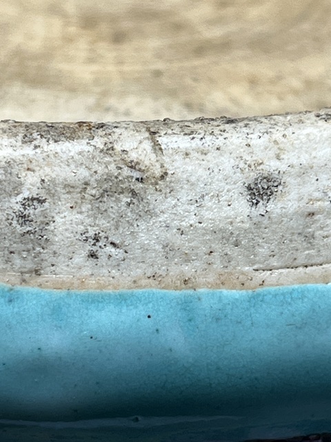 古玩陶瓷松石綠粉彩人物故事紋雙耳盤口瓶真品鑒賞圖