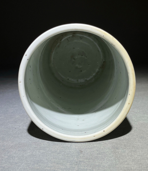 古玩陶瓷粉彩花鳥紋帽筒真品鑒賞圖