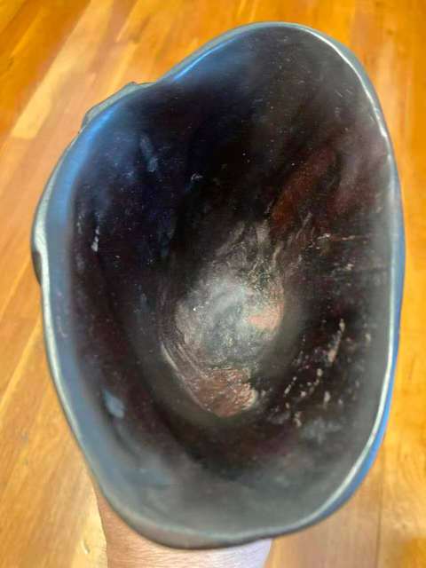 古玩雜項木雕松樹形杯真品鑒賞圖