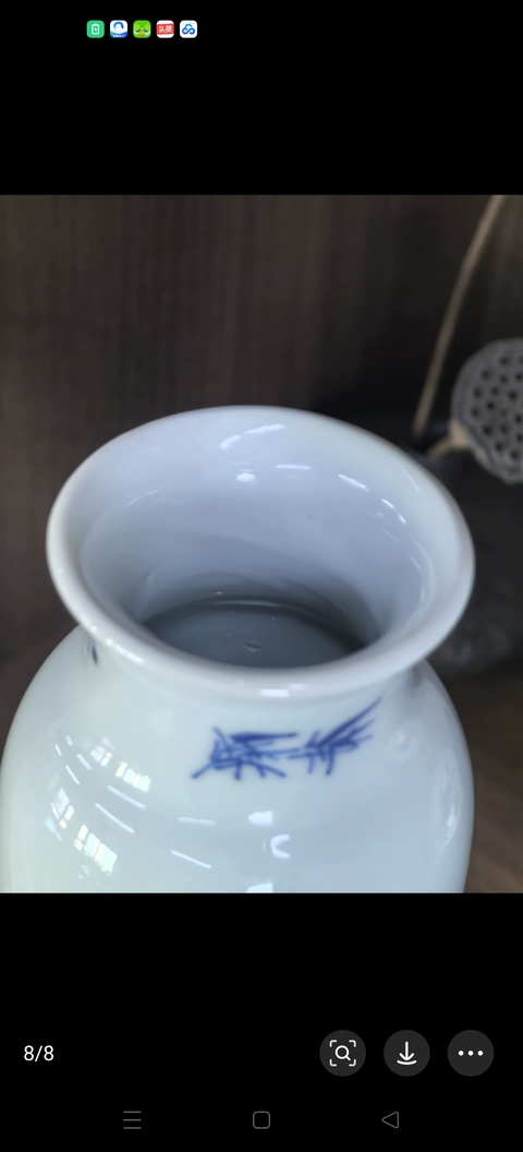 古玩陶瓷青花筒瓶真品鑒賞圖