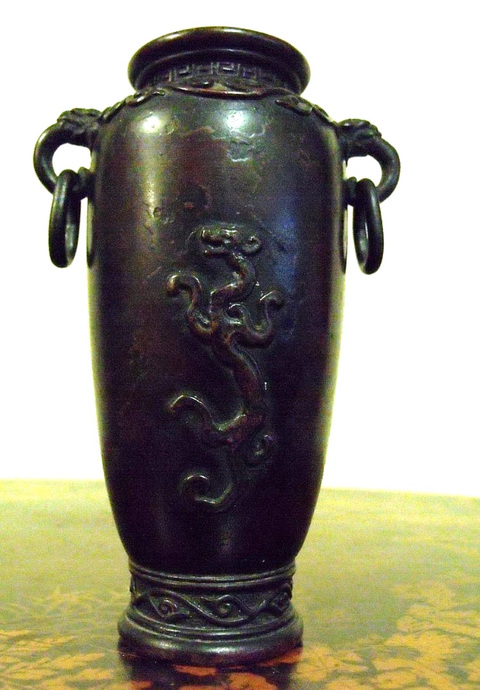 古玩銅器銅瓶真品鑒賞圖