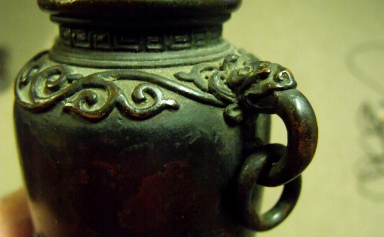 古玩銅器銅瓶真品鑒賞圖