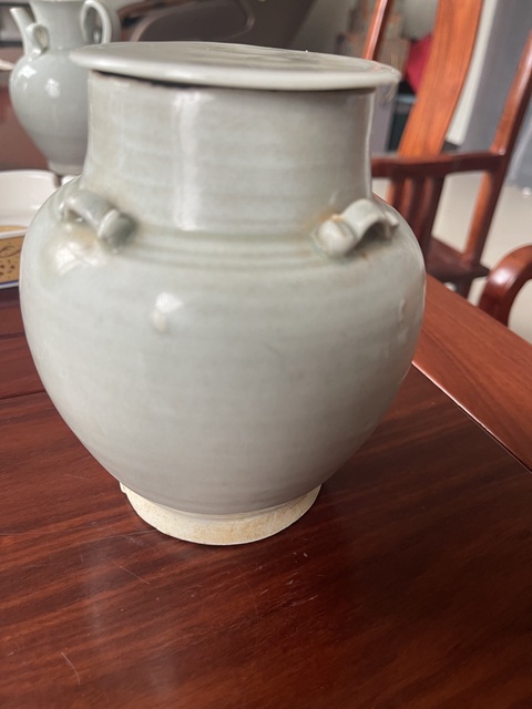 古玩陶瓷青白釉四系罐真品鑒賞圖