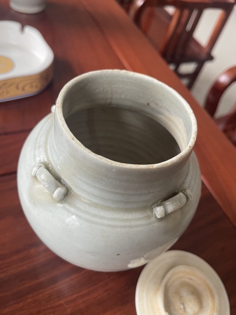 古玩陶瓷青白釉四系罐真品鑒賞圖