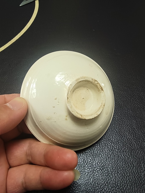 古玩陶瓷金代霍州窯白釉茶盞真品鑒賞圖