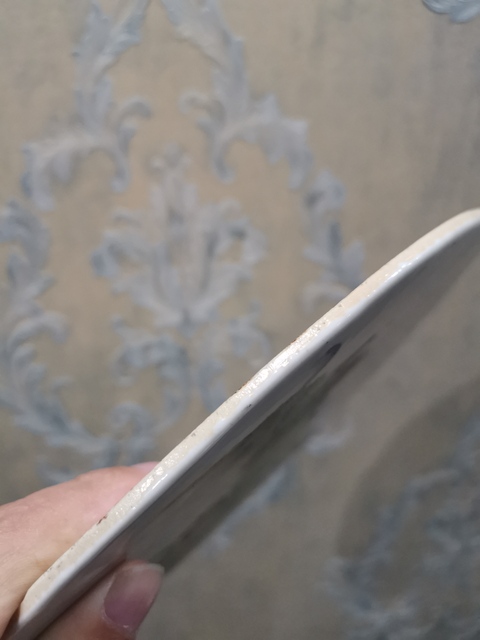 古玩陶瓷粉彩山水紋瓷板真品鑒賞圖