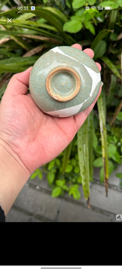古玩陶瓷罕見南宋龍泉溪口官釉芒口盞拍賣,當前價格998元