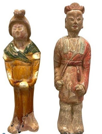 古玩陶瓷女唐代男南北朝真品鑒賞圖