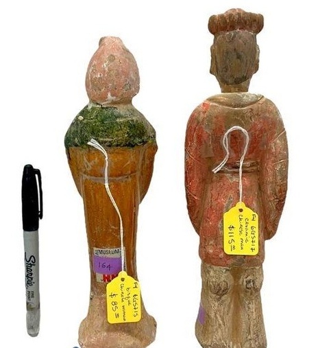 古玩陶瓷女唐代男南北朝真品鑒賞圖