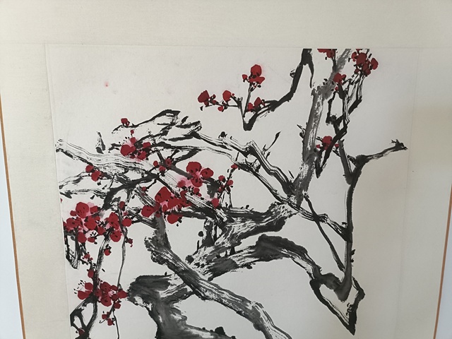 古玩字畫于希寧梅花立軸真品鑒賞圖