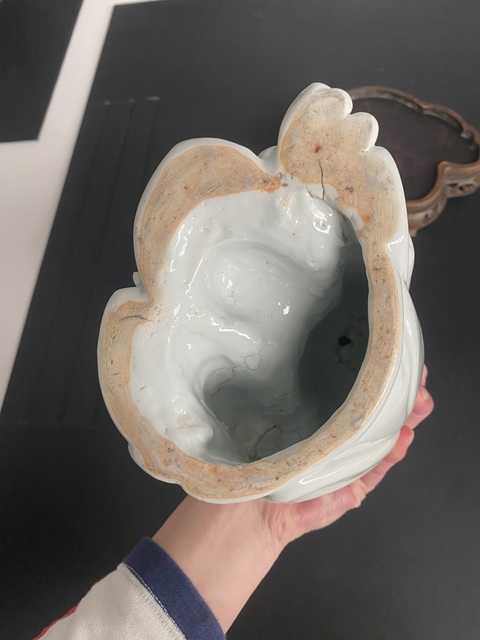 古玩陶瓷德化白瓷觀音菩薩造像真品鑒賞圖