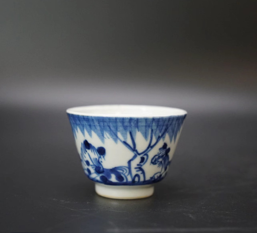 古玩陶瓷青花杯真品鑒賞圖