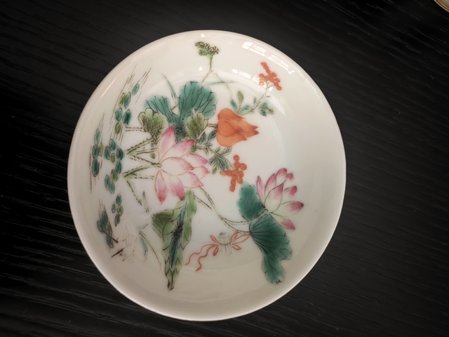 古玩陶瓷民國 粉彩花卉紋小碟真品鑒賞圖