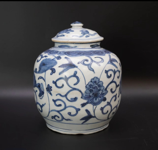 古玩陶瓷明萬(wàn)歷青花獅紋圖蓋罐拍賣,當(dāng)前價(jià)格42000元