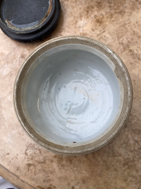 古玩陶瓷五彩圈足缽式香爐真品鑒賞圖