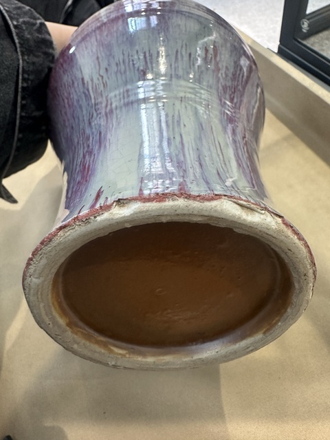 古玩陶瓷窯變釉觀音瓶真品鑒賞圖