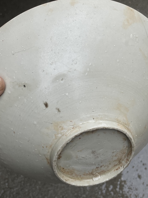 古玩陶瓷宋代·青釉暗刻雙魚紋花口碗 真品鑒賞圖