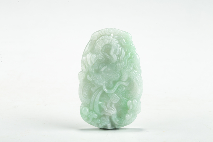 古玩玉器當(dāng)代·翡翠龍紋珮真品鑒賞圖