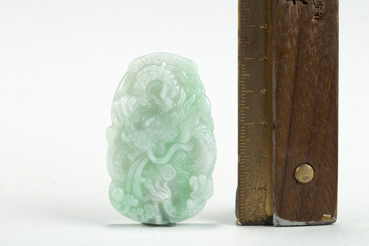 古玩玉器當(dāng)代·翡翠龍紋珮真品鑒賞圖