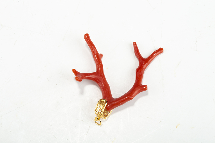 古玩雜項當代·珊瑚隨型吊墜真品鑒賞圖