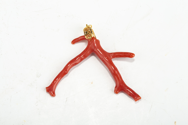 古玩雜項當代·珊瑚隨型吊墜真品鑒賞圖