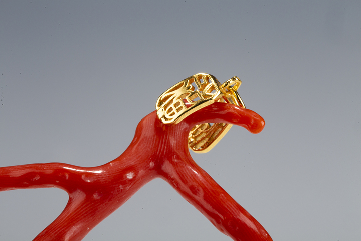 古玩雜項當代·珊瑚隨型吊墜真品鑒賞圖